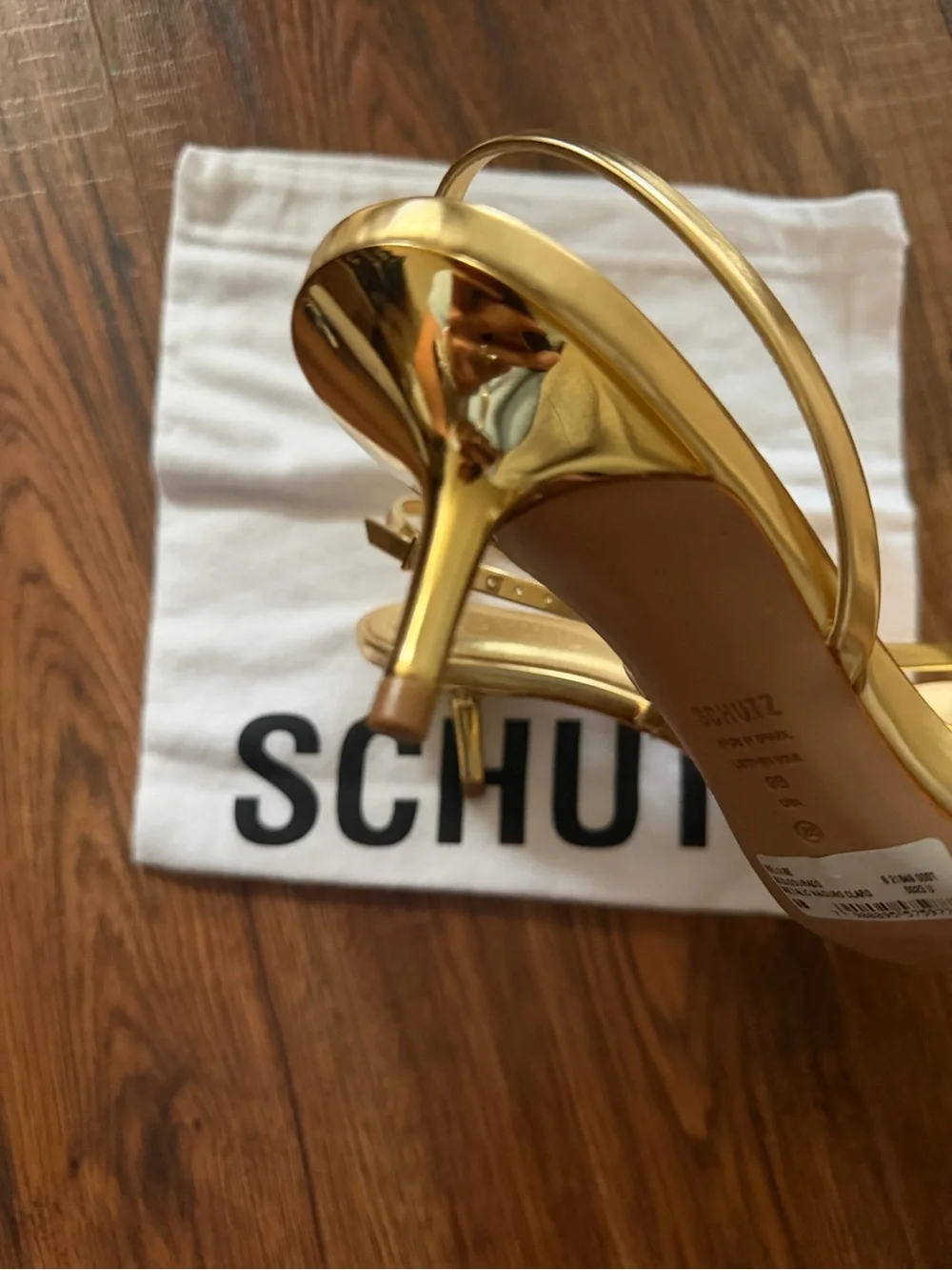 SCHUTZ Heloise Sandals Gold Metallic size 9